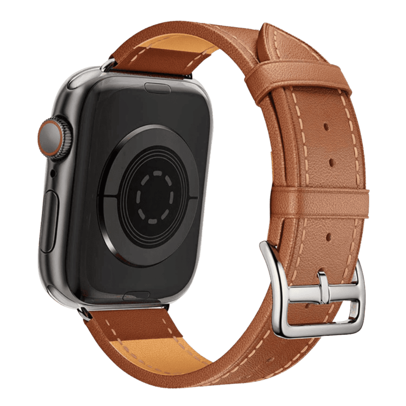 Armband für Apple Watch aus Leder in der Farbe Braun, Modell Eastfield #farbe_Braun