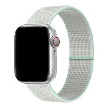 Armband für Apple Watch aus Nylon in der Farbe Teal Tint, Modell Barcelona #farbe_Teal Tint