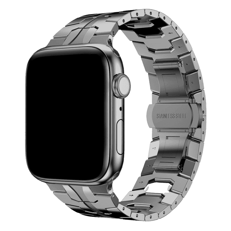 Armband für Apple Watch aus Edelstahl in der Farbe Titan, Modell Mailand #farbe_Titan