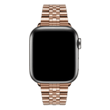 Armband für Apple Watch aus Edelstahl in der Farbe Rosegold, Modell New York #farbe_Rosegold