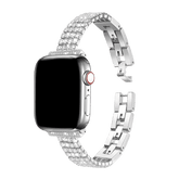 Armband für Apple Watch aus Edelstahl in der Farbe Silber, Modell Palma #farbe_Silber