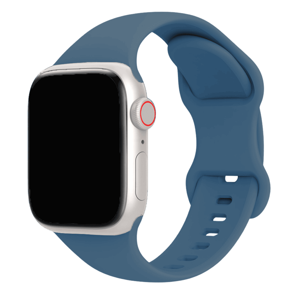 Armband für Apple Watch aus Silikon in der Farbe Graublau, Modell Amsterdam #farbe_Graublau
