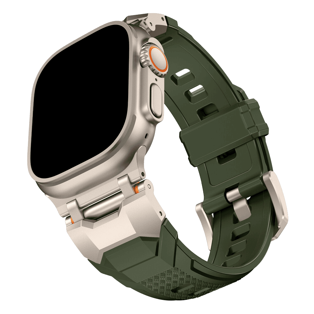 Armband für Apple Watch aus Silikon in der Farbe Grün, Modell Casablanca #farbe_Grün