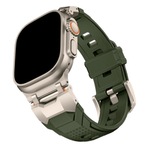 Armband für Apple Watch aus Silikon in der Farbe Grün, Modell Casablanca #farbe_Grün
