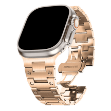 Armband für Apple Watch aus Edelstahl in der Farbe Rosegold, Modell Brisbane #farbe_Rosegold