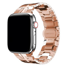 Armband für Apple Watch aus Edelstahl in der Farbe Rosegold, Modell Mailand #farbe_Rosegold