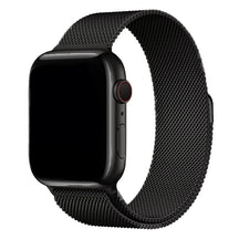 Armband für Apple Watch aus Edelstahl in der Farbe Silber, Modell San Diego #farbe_Schwarz