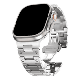 Armband für Apple Watch aus Edelstahl in der Farbe Silber, Modell Brisbane #farbe_Silber