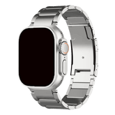 Armband für Apple Watch aus Edelstahl in der Farbe Silber, Modell Detroit #farbe_Silber