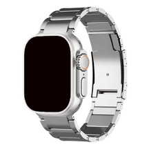 Armband für Apple Watch aus Edelstahl in der Farbe Silber, Modell Detroit #farbe_Silber