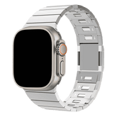 Armband für Apple Watch aus Edelstahl in der Farbe Silber, Modell Memphis #farbe_Silber