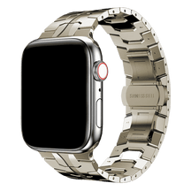 Armband für Apple Watch aus Edelstahl in der Farbe Polarstern, Modell Mailand #farbe_Polarstern