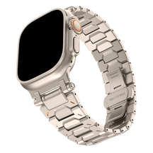 Armband für Apple Watch aus Edelstahl in der Farbe Titan, Modell Quebec #farbe_Titan