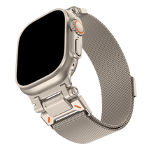 Armband für Apple Watch aus Edelstahl in der Farbe Titan, Modell Denver #farbe_Titan