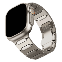 Armband für Apple Watch aus Edelstahl in der Farbe Titan, Modell Wellington #farbe_Titan