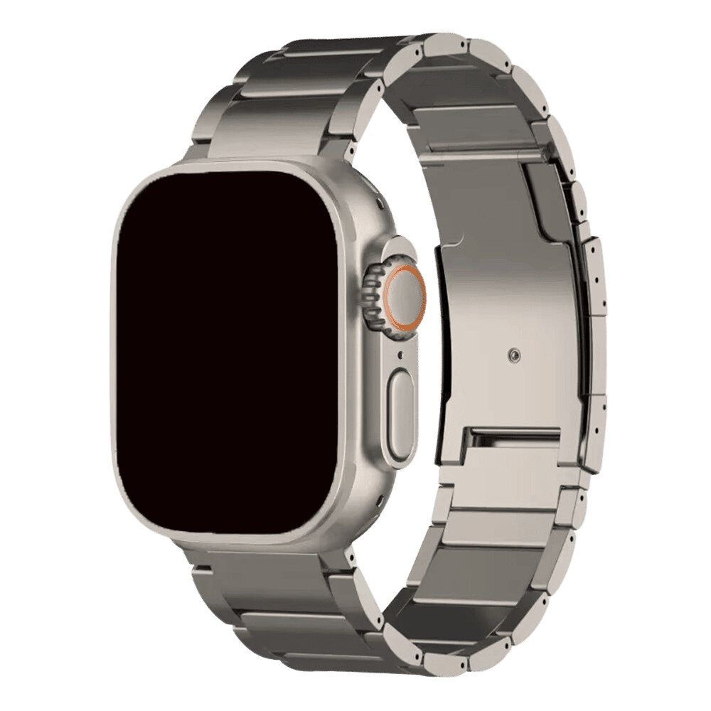 Armband für Apple Watch aus Edelstahl in der Farbe Titan, Modell Detroit #farbe_Titan