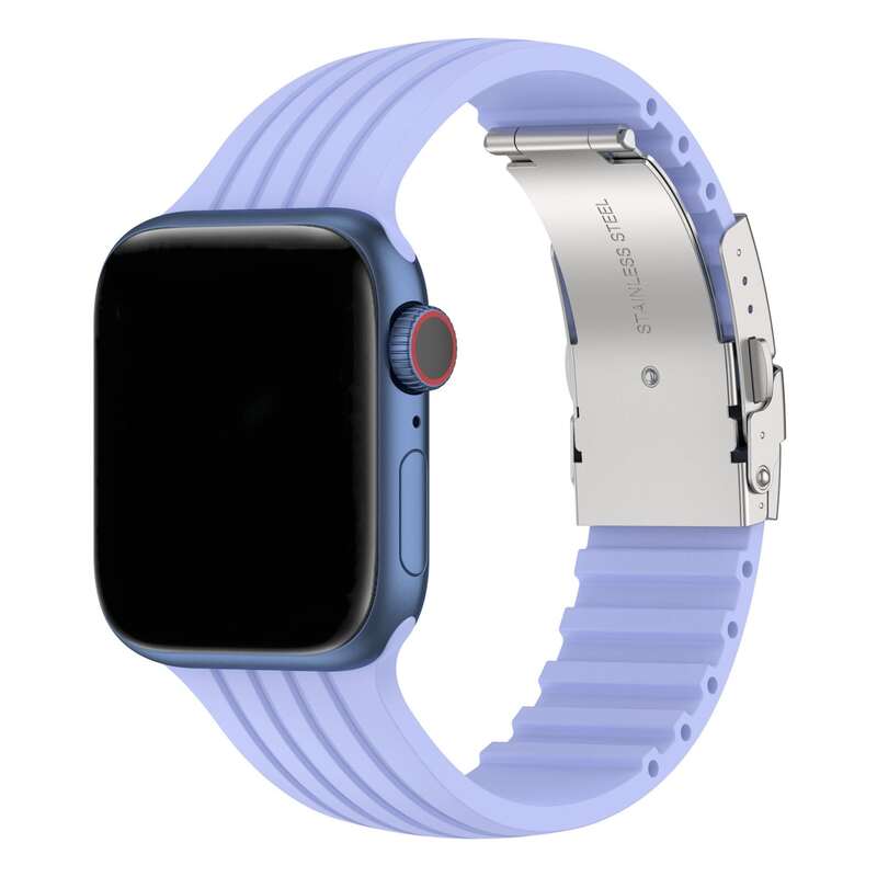 Armband für Apple Watch aus Silikon in der Farbe Lila, Modell Bogotá #farbe_Lila