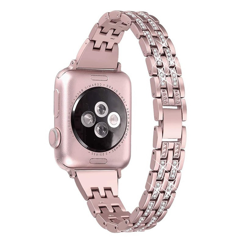 Armband für Apple Watch aus Edelstahl in der Farbe Pink, Modell Melbourne #farbe_Pink