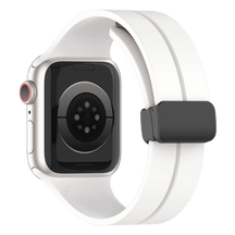 Armband für Apple Watch aus Silikon in der Farbe Weiß, Modell Lahore #farbe_Weiß