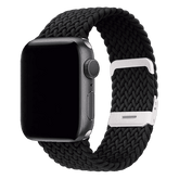 Armband für Apple Watch aus Nylon in der Farbe Schwarz, Modell Jakarta #farbe_Schwarz