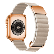 Armband für Apple Watch aus Leder in der Farbe Beige, Modell Madrid #farbe_Beige