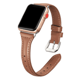 Armband für Apple Watch aus Leder in der Farbe Creampink, Modell Sydney #farbe_Braun