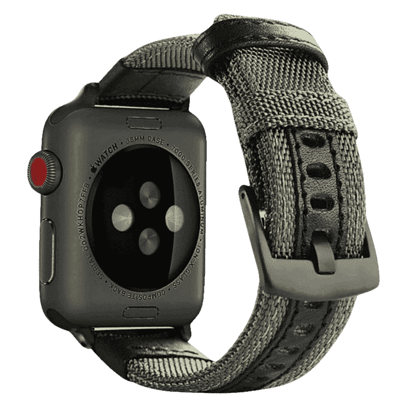 Armband für Apple Watch aus Nylon in der Farbe Grün, Modell Moscow #farbe_Grün