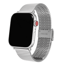 Armband für Apple Watch aus Edelstahl in der Farbe Silber, Modell Santiago #farbe_Silber