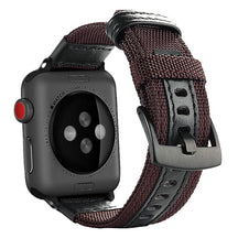 Armband für Apple Watch aus Nylon in der Farbe Weinrot, Modell Moscow #farbe_Weinrot