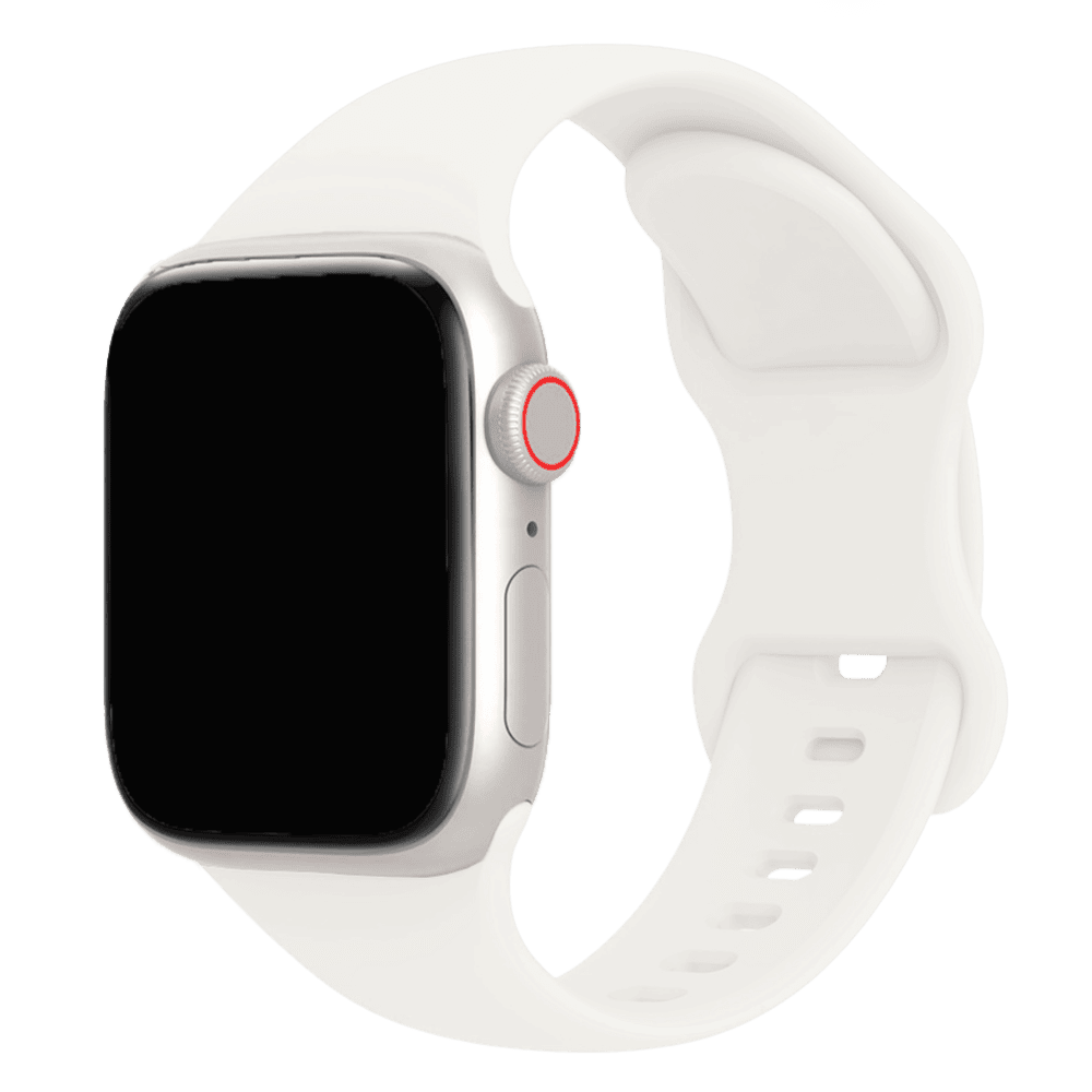 Armband für Apple Watch aus Silikon in der Farbe Weiß, Modell Amsterdam #farbe_White